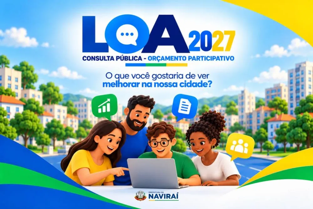 Prefeitura de Naviraí abre consulta pública para definir prioridades do orçamento de 2027
