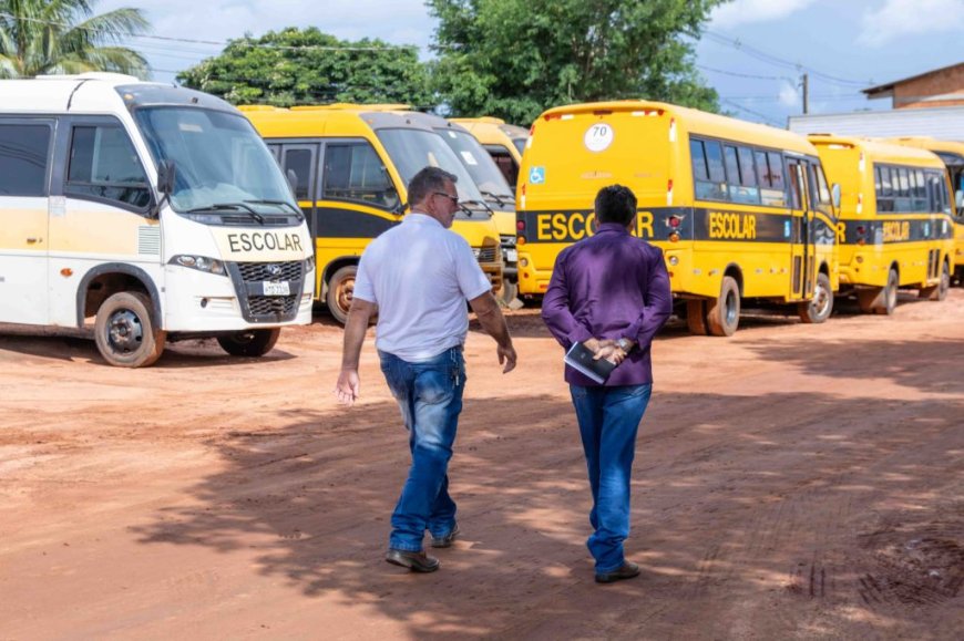 Frota de transporte escolar passa por manutenção em Naviraí