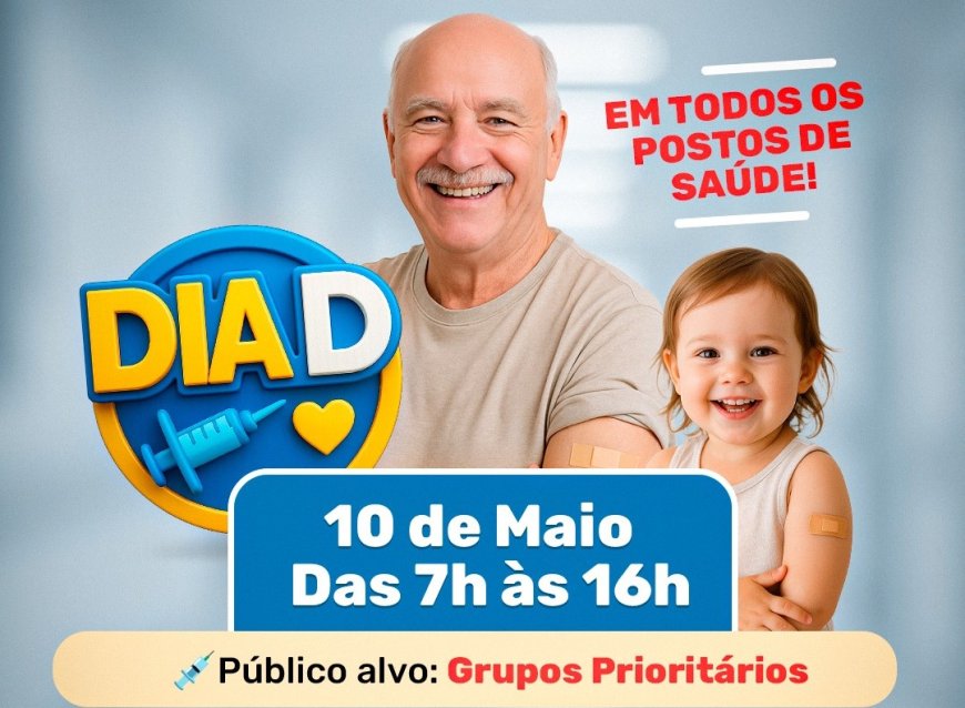 Naviraí terá ‘Dia D’ de vacinação contra a gripe no sábado