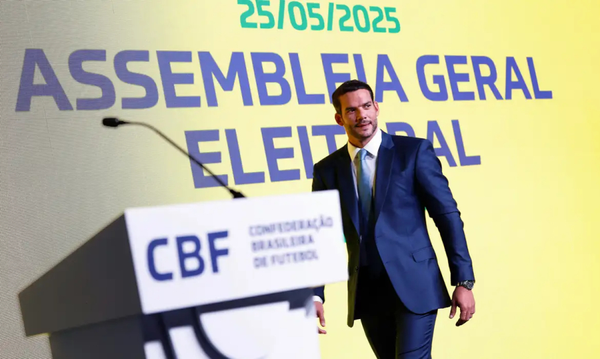 CBF novo presidente é eleito Samir Xaud ele foi o único candidato